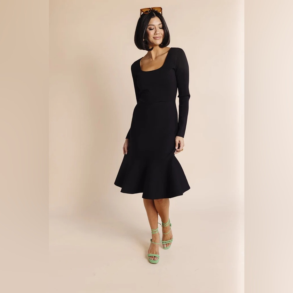 Rachel Parcell stretch knit fit & flare dress - black - size XS
